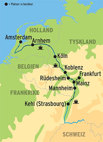 karta över rhendalen Kryssning på Rhen 2021 | Åk på flodkryssning med Kulturresor Europa